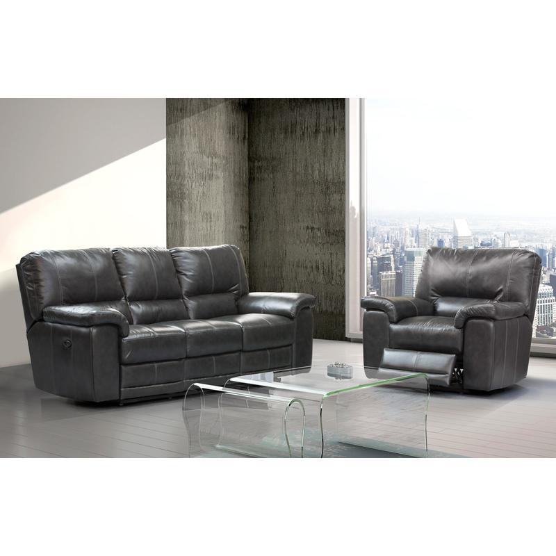 Elran Rain Power Reclining Leather Loveseat 90905-OP IMAGE 1