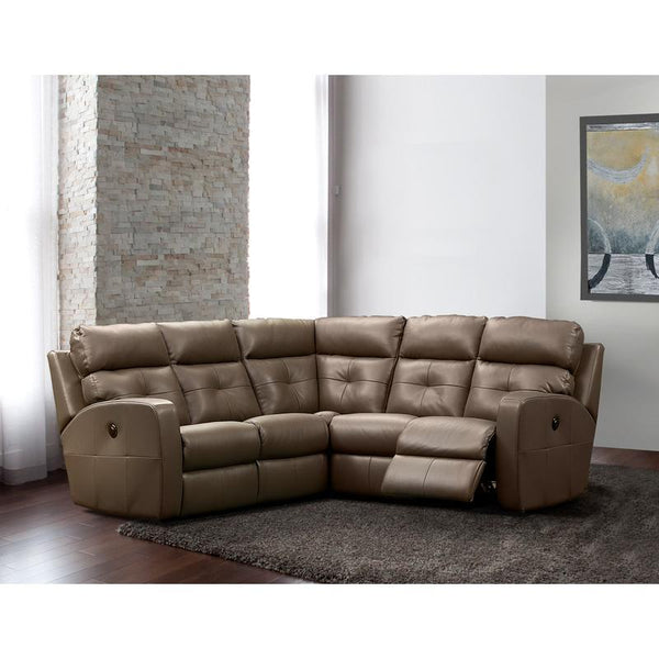 Elran Power Reclining Leather Sectional 4047-I IMAGE 1