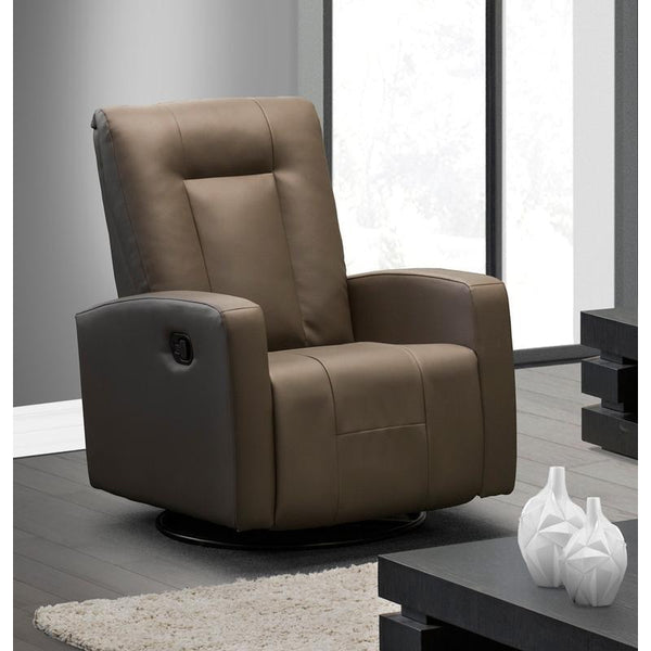 Elran Power Leather Look Recliner Liam L0252-MEC-GL-OP Power Glider Rocker Recliner IMAGE 1