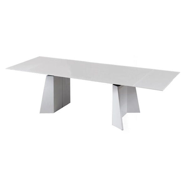 Bellini Modern Living Maderon Dining Table with Glass Top & Pedestal Base MADERON IMAGE 1