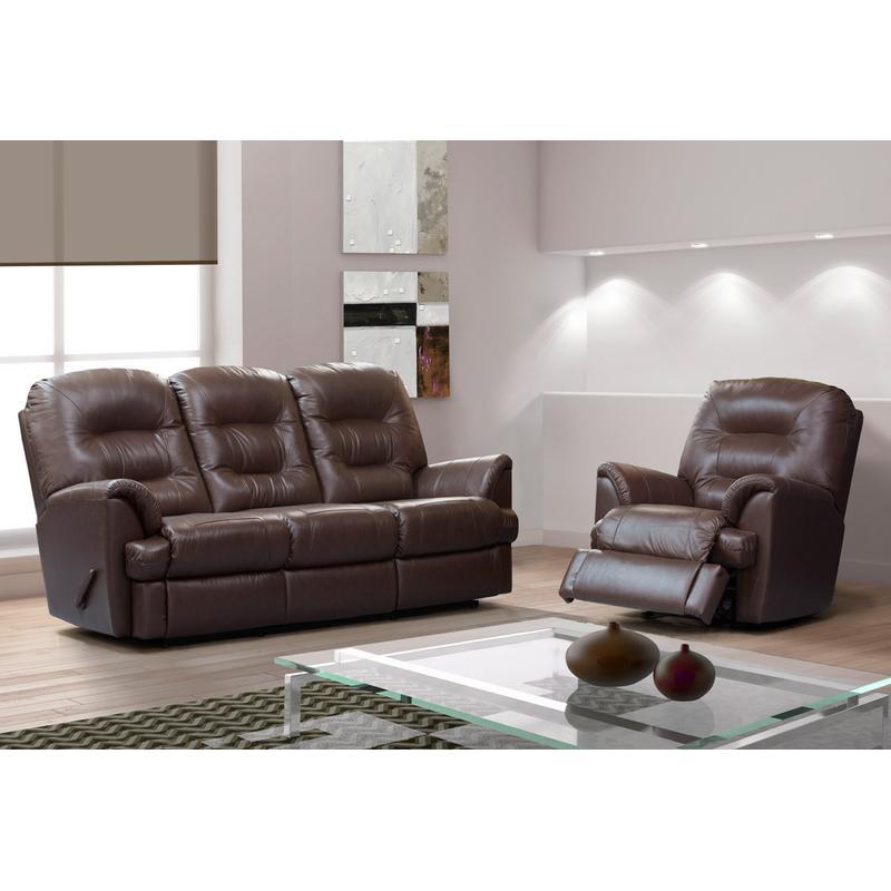 Elran Britney Manual Reclining Leather Loveseat 2028-100/2028-110 IMAGE 1