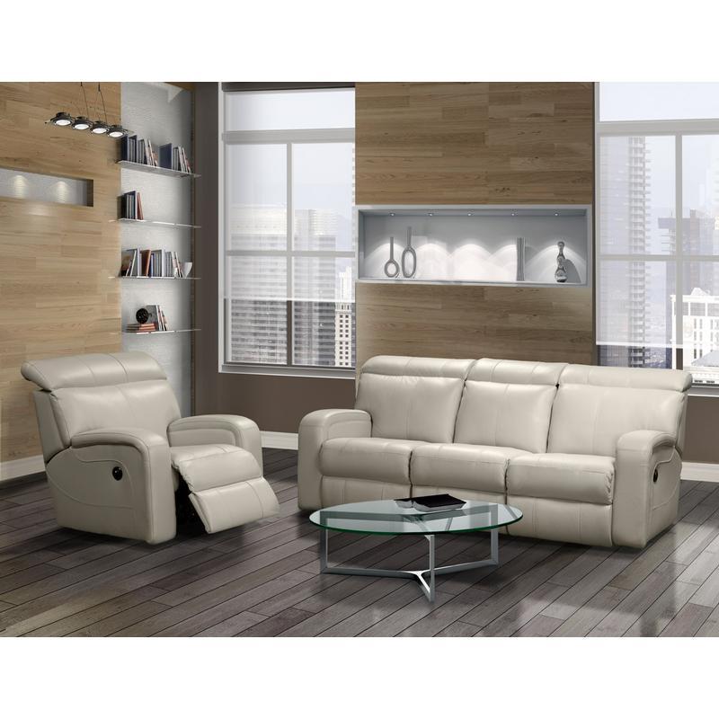 Elran Manual Reclining Leather Loveseat 30015-05 IMAGE 1