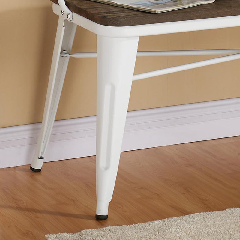 Worldwide Home Furnishings Modus 401-939WT Bench with Back - White IMAGE 6