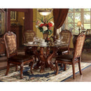 Acme Furniture Round Dresden Dining Table with Glass Top and Pedestal Base 60010 IMAGE 1