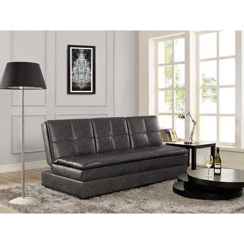 LifeStyle Solutions Kingsley Leather look Sofabed SCKGY-S3F41-MNB IMAGE 4