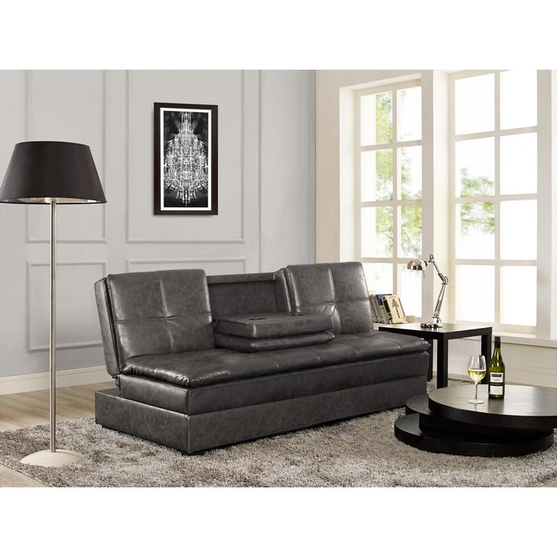 LifeStyle Solutions Kingsley Leather look Sofabed SCKGY-S3F41-MNB IMAGE 5
