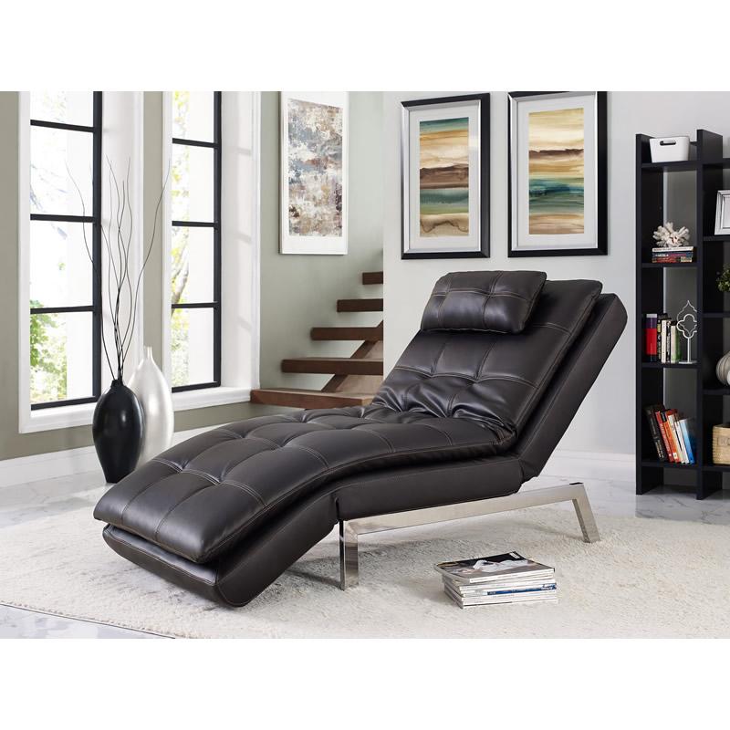 LifeStyle Solutions Valencia Chaise Bonded Leather Sleeper Chair SC-VAL-S7L15-JV IMAGE 4