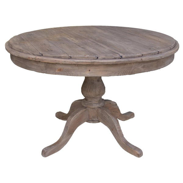 LH Imports Round Sundried Dining Table with Pedestal Base ICD013-SD IMAGE 1