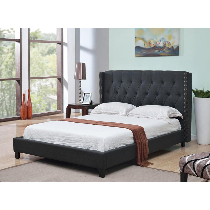 IFDC King Upholstered Platform Bed IF 5800 - 78 IMAGE 1