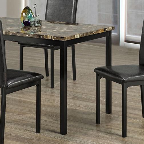 Titus Furniture Dining Table with Faux Marble Top T-3200-T Table IMAGE 1