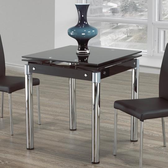 Titus Furniture Square Dining Table with Glass Top T-3401-T Table IMAGE 1