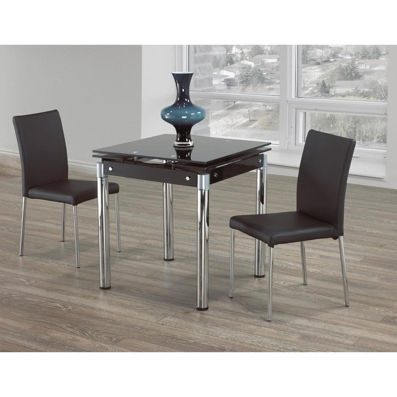 Titus Furniture Square Dining Table with Glass Top T-3401-T Table IMAGE 2