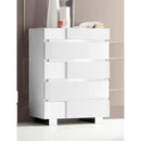 ESF Wholesale Furniture Status Caprice 4-Drawer Chest Status Caprice White Chest IMAGE 1