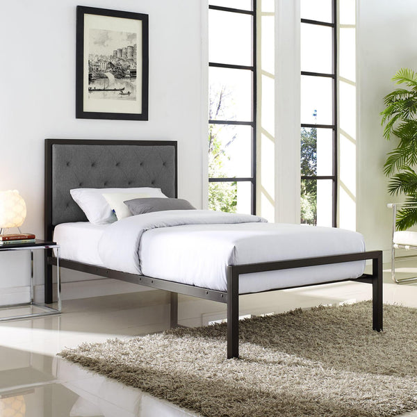 IFDC Full/Queen Upholstered Platform Bed IF 5700 IMAGE 1