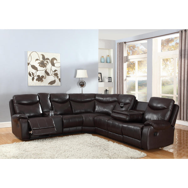  IFDC Reclining Leather Air Sectional IF-9095 IMAGE 1
