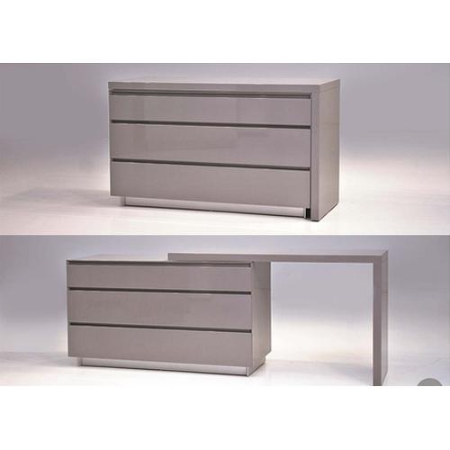 Mobital Savvy 3-Drawer Dresser Savvy Dresser Charcaol Grey IMAGE 1