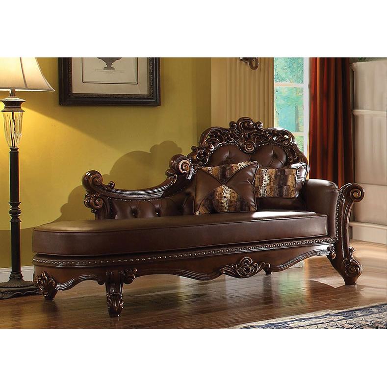 Acme Furniture Vendome Polyurethane Chaise 96491 IMAGE 1