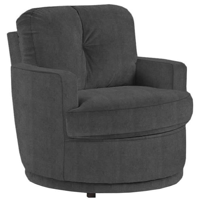 Best Home Furnishings Skipper Swivel Fabric Accent Chair 2978-23703D IMAGE 1