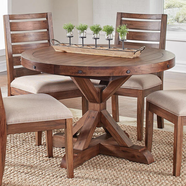 A-America Round Anacortes Dining Table with Pedestal Base ANA-SM-6-20-0 IMAGE 1