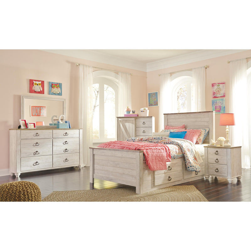 Signature Design by Ashley Willowton B267B22 Full Panel Bed with 2 Storage Drawers IMAGE 4