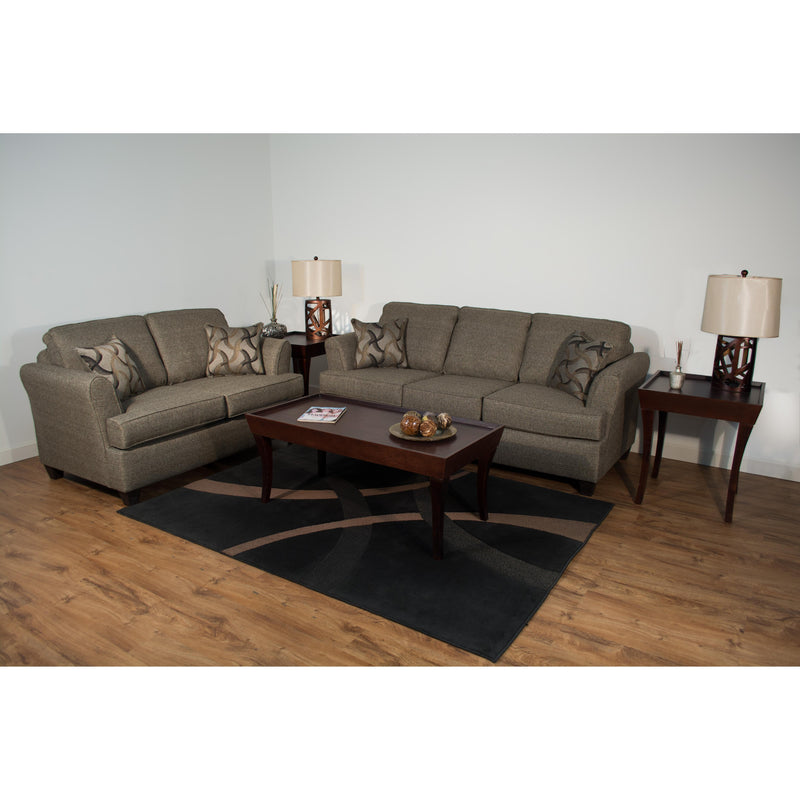 Bernards 2238 Stationary Fabric Loveseat Whirlwind Chestnut 2238L Loveseat IMAGE 2