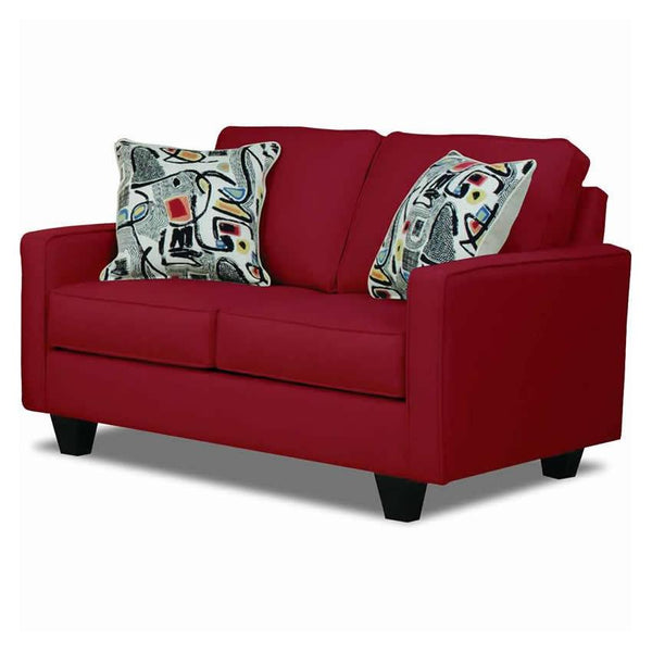 Bernards 2806 Stationary Fabric Loveseat Graham 2860S Loveseat (Red) IMAGE 1