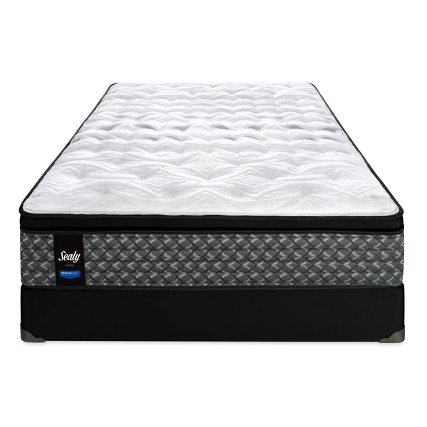 Sealy Woodrow Firm Euro Pillow Top Mattress Set (Twin) IMAGE 1