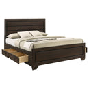 Coaster Furniture Kauffman 204390KW Wood California King Storage Panel Bed - Dark Cocoa IMAGE 4