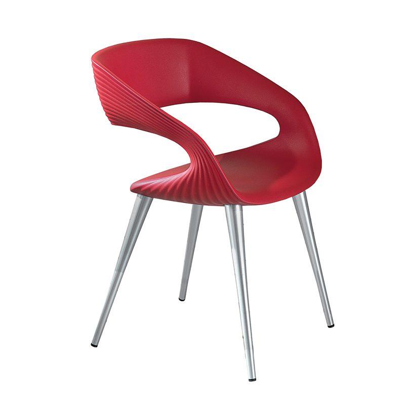 Bellini Modern Living Shape Dining Chair Shape Dining Chair - Red IMAGE 1