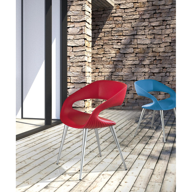 Bellini Modern Living Shape Dining Chair Shape Dining Chair - Red IMAGE 2
