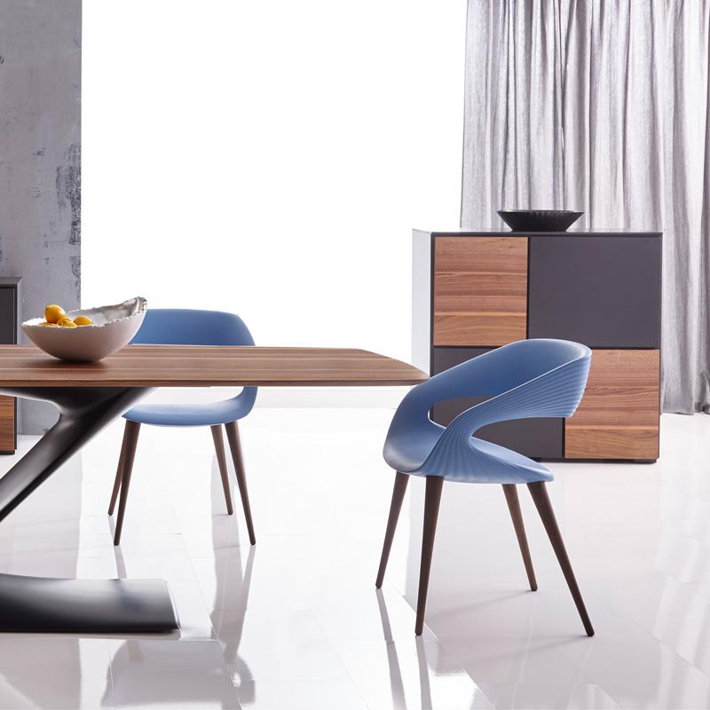 Bellini Modern Living Shape Dining Chair Shape Dining Chair - Blue IMAGE 3