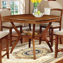  Furniture of America Square Redding II Counter Height Dining Table with Pedestal Base CM3026W-PT IMAGE 1