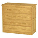 Crate Designs Furniture 3-Drawer Dresser 7017 Dresser - Yellow IMAGE 1