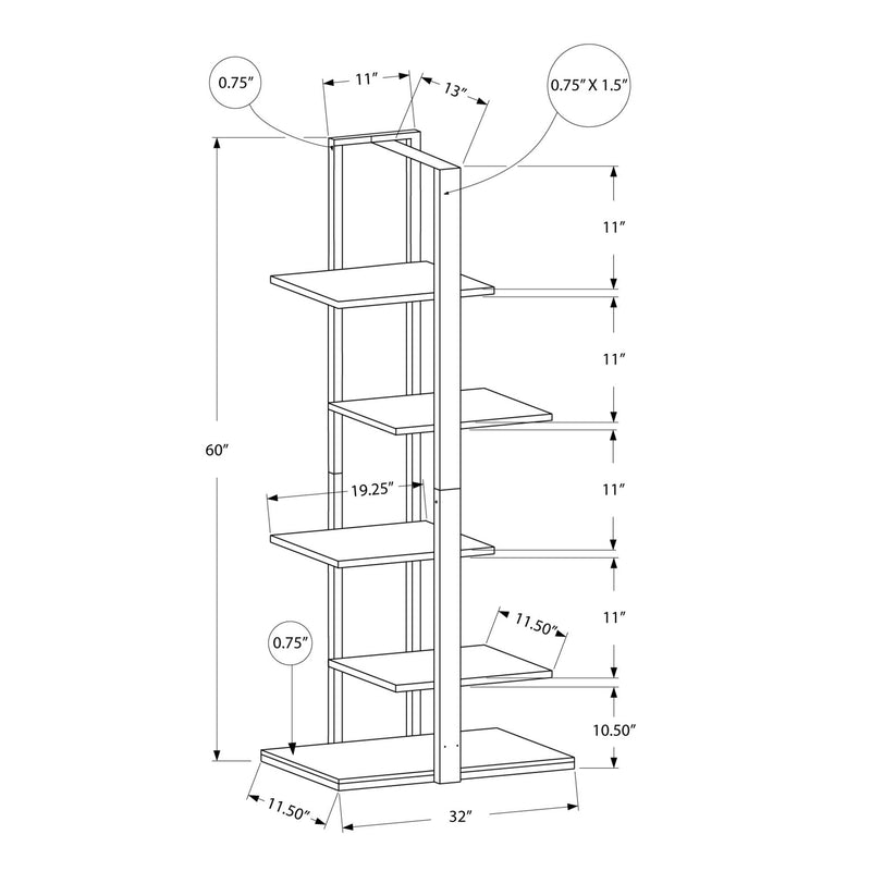 Monarch Bookcases 5+ Shelves I 7231 IMAGE 5