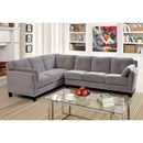  Furniture of America Peever II Fabric 2 pc Sectional CM6368GY-SECTIONAL IMAGE 1