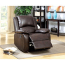  Furniture of America Oxford Manual Leatherette Recliner CM6555-C IMAGE 1