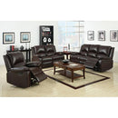 Furniture of America Oxford Manual Reclining Leather Sofa CM6555-S IMAGE 2