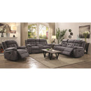  Coaster Furniture Higgins 602262 Upholstered Motion Reclining Loveseat - Grey IMAGE 8