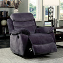  Furniture of America Leigh Manual Fabric Recliner CM6238-CH IMAGE 1