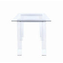  Coaster Furniture Amaturo 801535 59-inch Glass Top Acrylic Writing Desk - Clear IMAGE 3