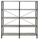 Coaster Furniture Analiese 801544 63-inch 4-shelf Double Bookshelf - Grey Driftwood IMAGE 2