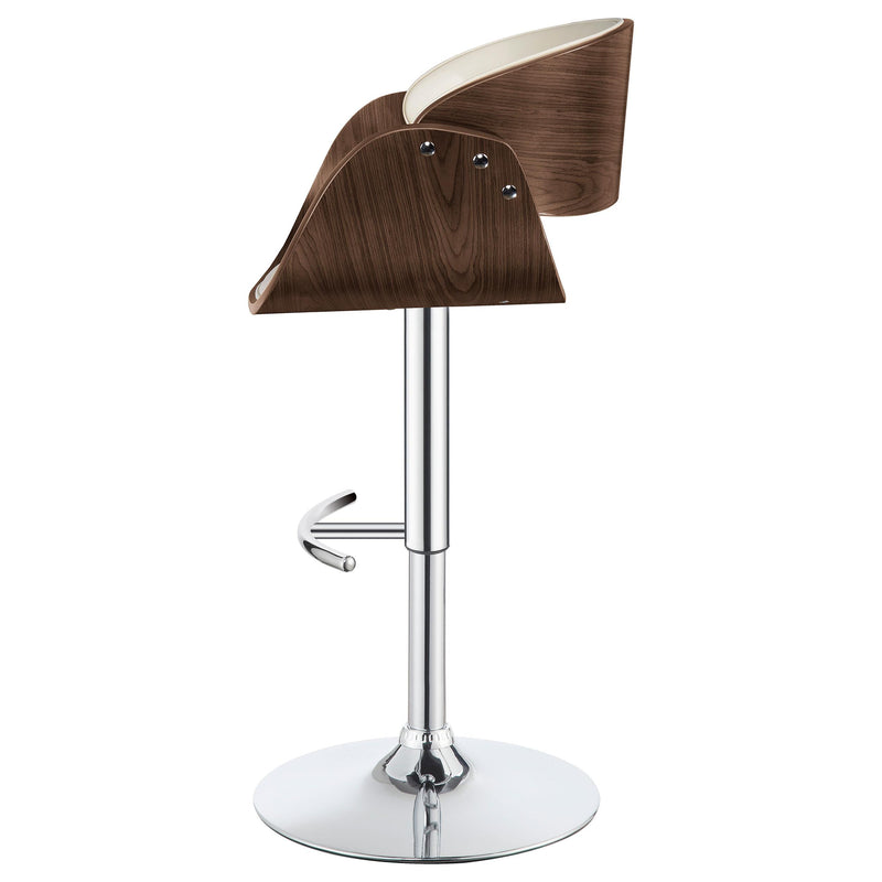  Coaster Furniture Dana 104966 Adjustable Bar Stool - Ecru and Chrome IMAGE 4