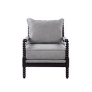  Coaster Furniture Blanchett 903824 Upholstered Bobbin Accent Chair - Grey and Black IMAGE 2