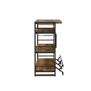 Coaster Furniture Renaldi 130071 3-shelf Home Bar Wine Cabinet - Rustic Nutmeg IMAGE 4