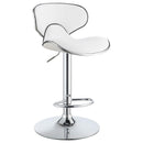  Coaster Furniture Edenton 120389 Upholstered Adjustable Bar Stool - White (Set of 2) IMAGE 1