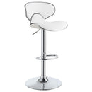  Coaster Furniture Edenton 120389 Upholstered Adjustable Bar Stool - White (Set of 2) IMAGE 2