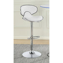  Coaster Furniture Edenton 120389 Upholstered Adjustable Bar Stool - White (Set of 2) IMAGE 8