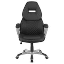  Coaster Furniture Bruce 801296 Upholstered Adjustable Home Office Desk Chair - Black IMAGE 2
