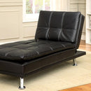  Furniture of America Hauser Leather Look Chaise CM2677BK-CE IMAGE 1