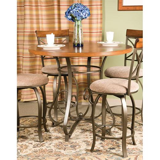 Powell Company Round Hamilton Counter Height Dining Table with Pedestal Base 697-441 IMAGE 1